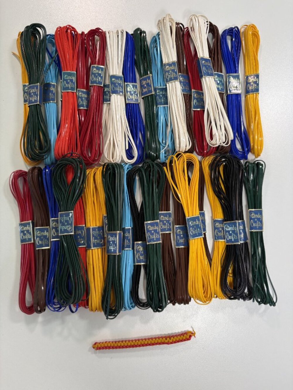 RARE Vintage Tandy Crafts Dura Flex Rexlace Boondoggle Gimp NOS Huge Lot 38